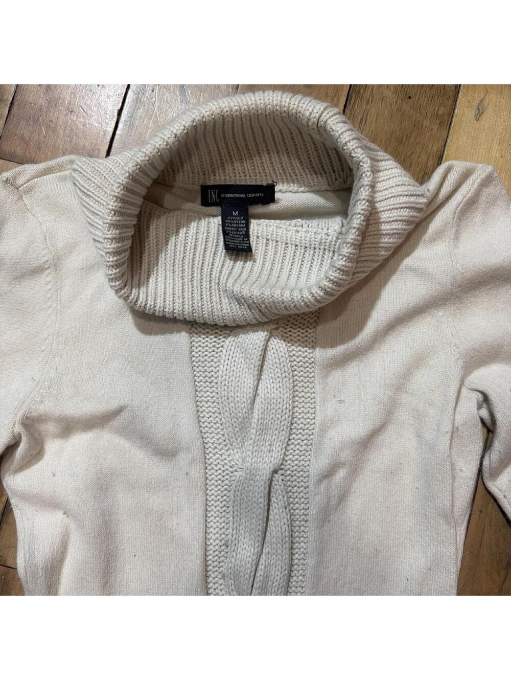 INC International Concepts Women's Cream and Tan Jumper